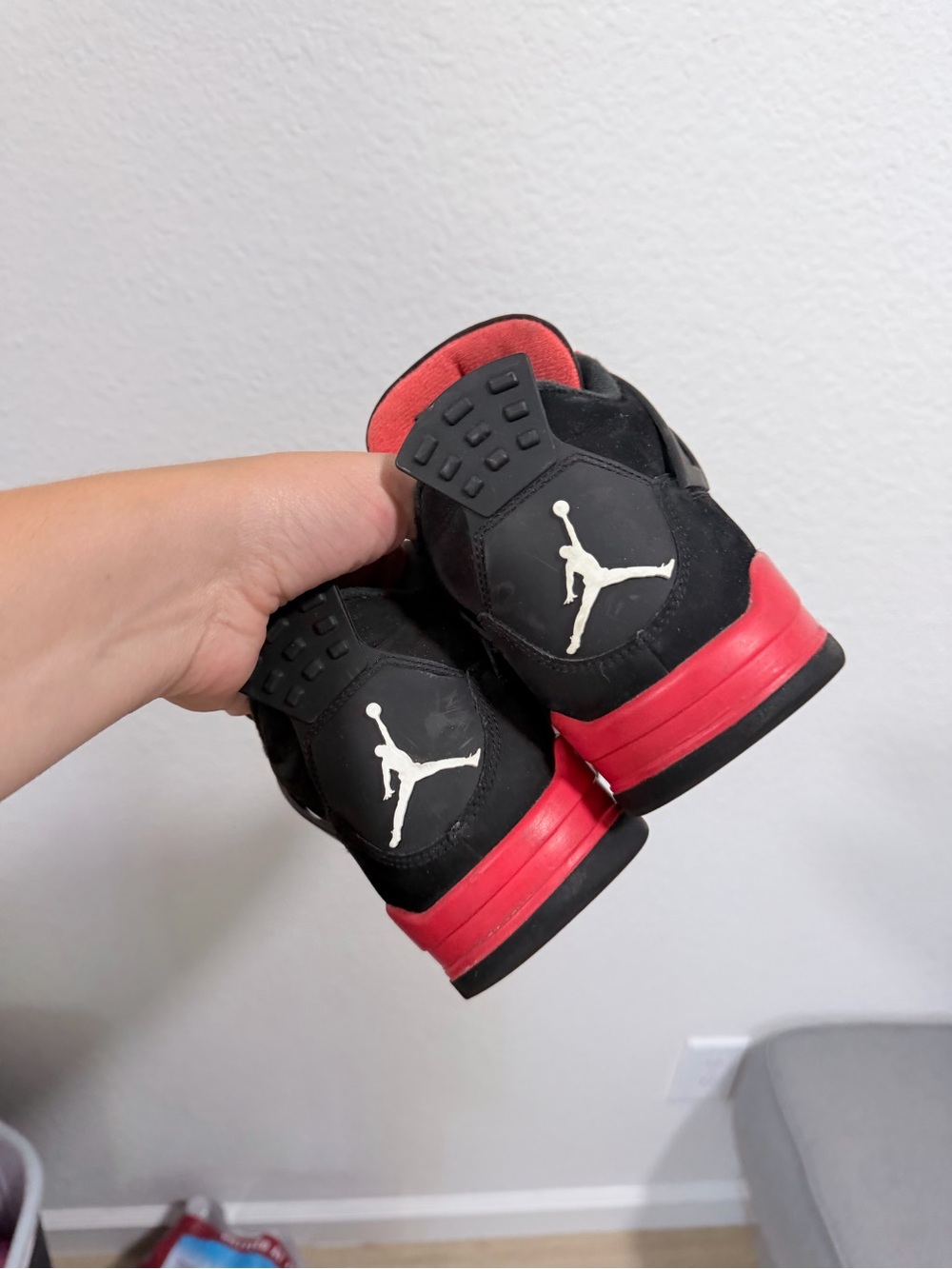 Jordan retro 4 black and red - Picture 8 of 11